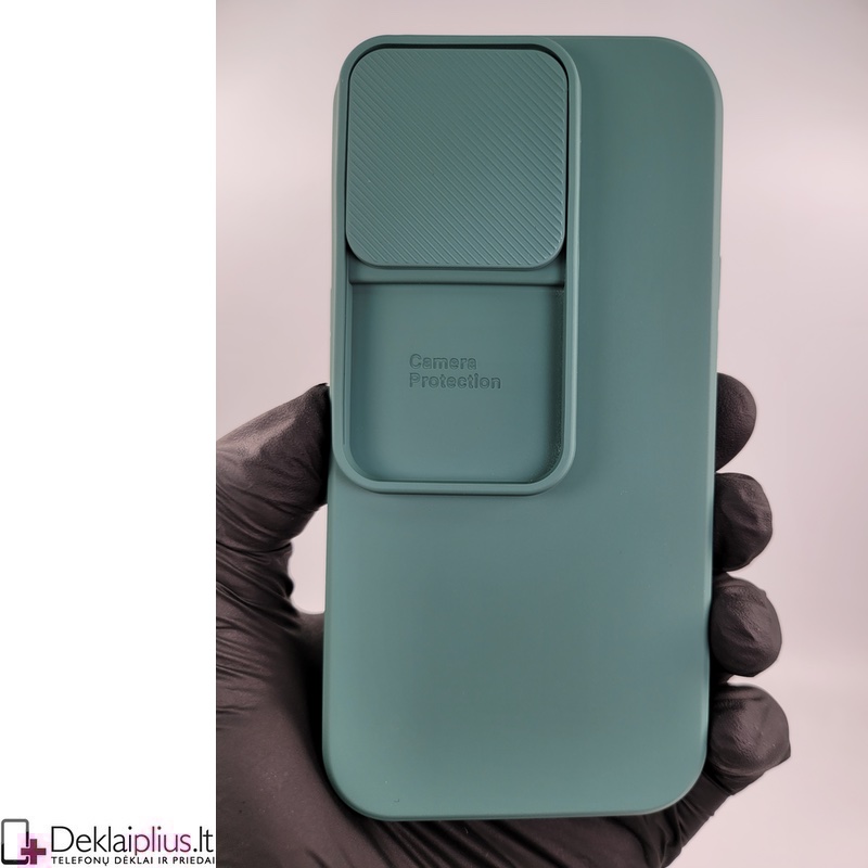 Švelnus guminis dėklas su kameros apsauga - žalias (Apple Iphone 14 Pro) Švelnus guminis dėklas su kameros apsauga - žalias (Apple Iphone 14 Pro)